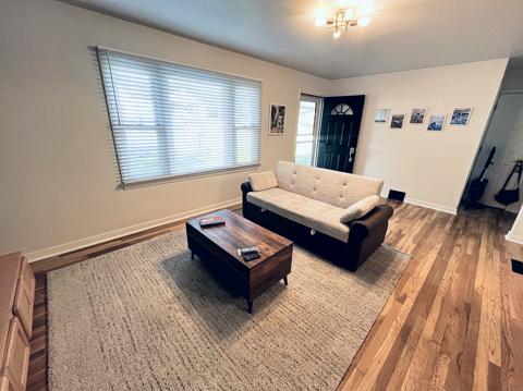 Living room with front windows